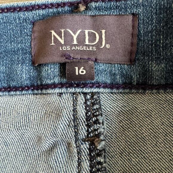 NYDJ Dayla Wide Cuff Capri Jeans 16 Lift Tuck Tummy Control Stretch Denim - Picture 5 of 9